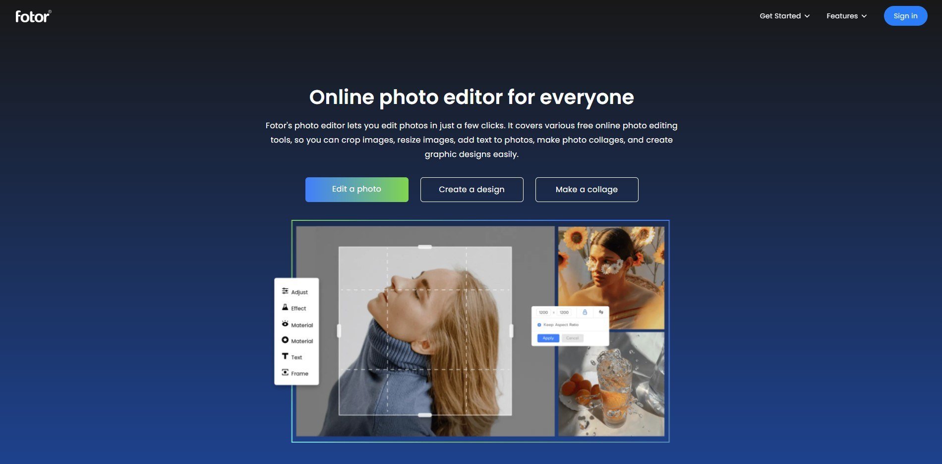 fotor home page