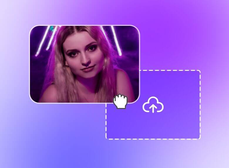 drag and drop a blonde-hair girl video to fotor video enhancer