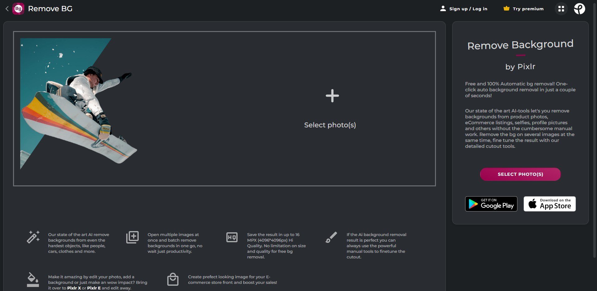 pixlre home page